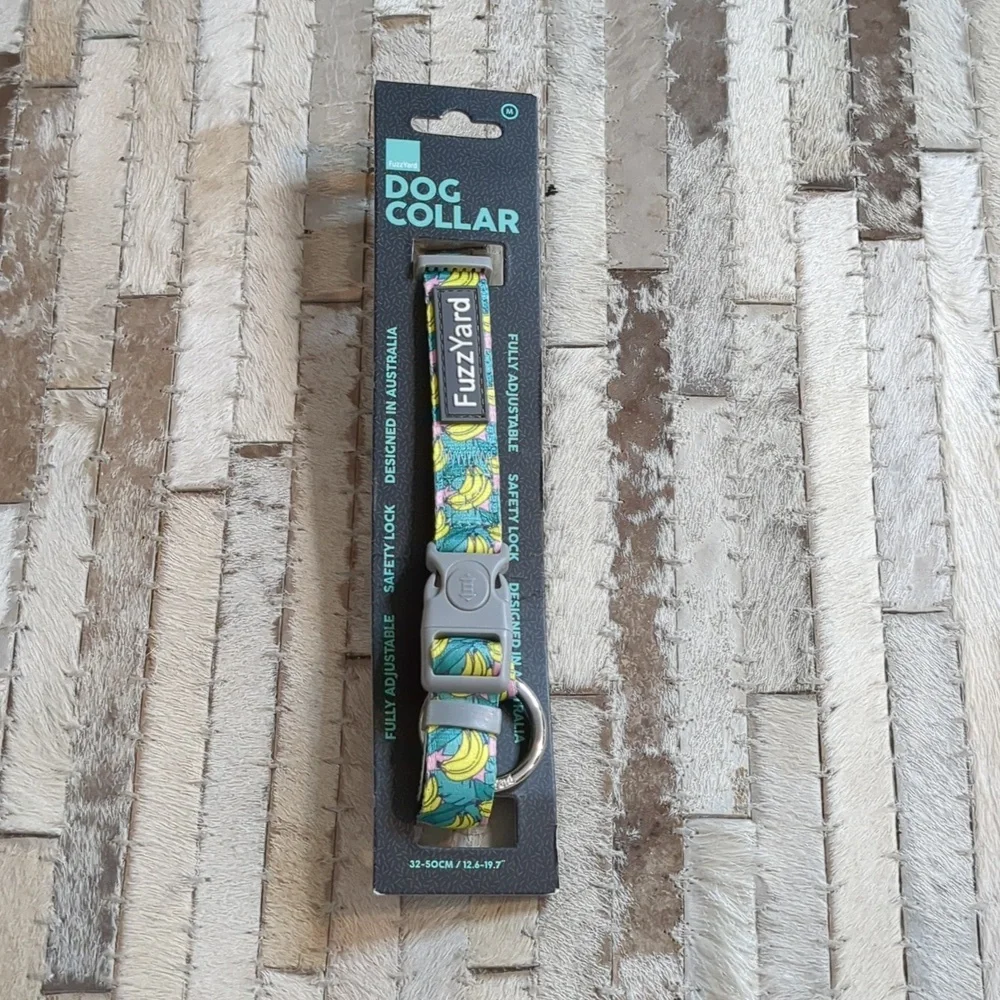 FuzzYard Banana Pattern Dog Collar